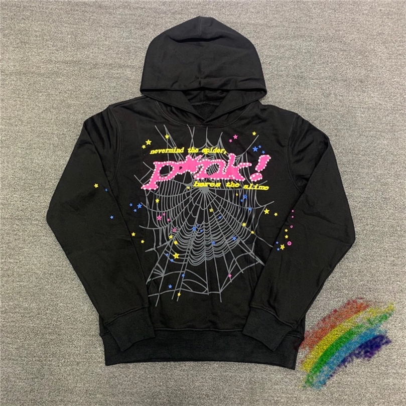 

Mens Hoodies Sweatshirts Puff Print Sp5der Young Thug 555555 Angel Hoodie Men Women 1 1 High Quality Heavy Fabric Spider Web Sweatshirts Pullover 220906, 13