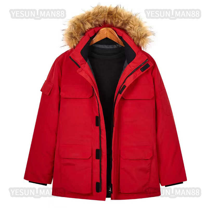

Canada Mens Winter Down Jackets Womens Puffer Jacket Thick Coats Long Warm Outdoor Classic Windproof Waterproof Parka red