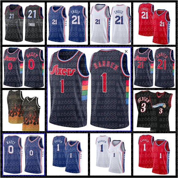 

Best Basketball Jersey Philadelphia''76ers''Men 21 3 6 1 Joel Embiid Allen Iverson Julius Erving James Harden Tyrese Maxey, Jersey(76)