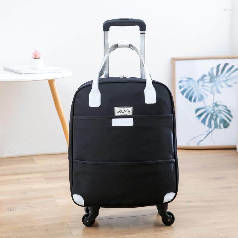 Suitcases Multifunction Foldable Universal Wheel Bag Large Capacity Storage Handbag Waterproof Oxford Fabric Detachable Trolley XA161C-image-799768926