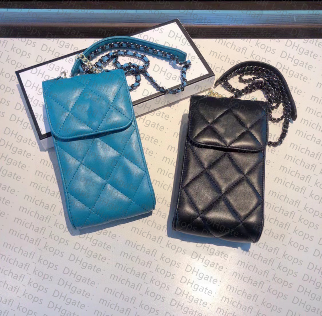 Designer woman bag shoulder card bag 19 Rhomb diagonal body chain metal LOGO clamshell suede material 2022 high quality