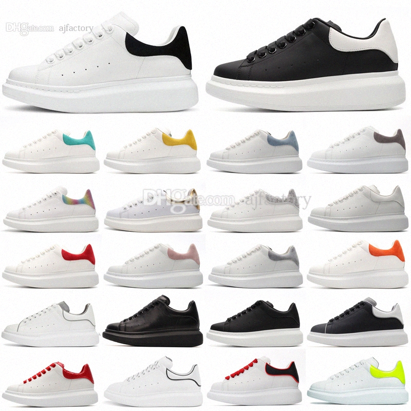 

Designer white Black shoes classic suede velvet leather women flats platform oversized mcqueen men espadrille flat sole alexander sneakers, I need look other product