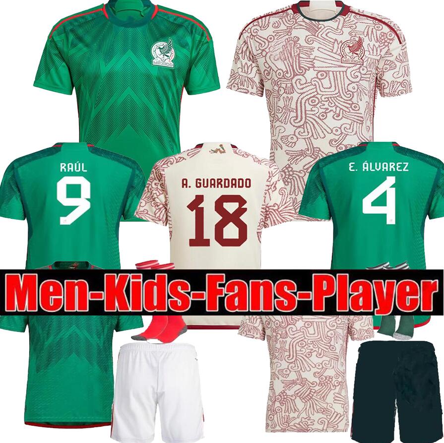 

S-4XL 2022 Mexico soccer jersey fans player version H. LOSANO CHICHARITO G DOS SANTOS 22 23 football shirt men and kids sets MEXICAN uniform, Training shirt