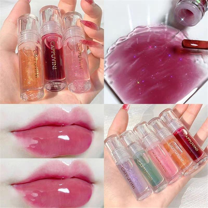 

Lip Gloss Longlasting Glitter Transparent Jelly Tint Mirror Fruit Taste Glaze Liquid Lipstick