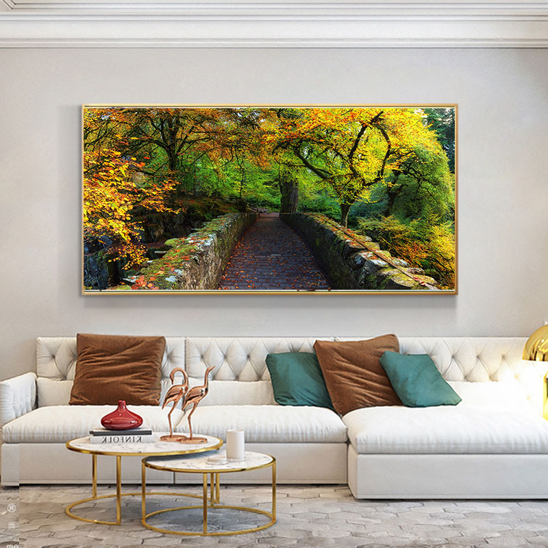 

Canvas Painting Natural Autumn Scenery Landscape Posters and Prints Scandinavian Wall Art Picture For Living Room Home Decor