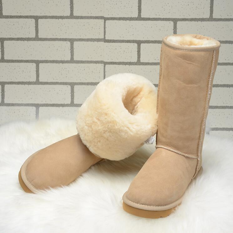 

High quality Women's Classic tall Boots Womens Boot Snow Winter boots leather boots certificate dust bag drop shipping Us Size 5---13, Grey