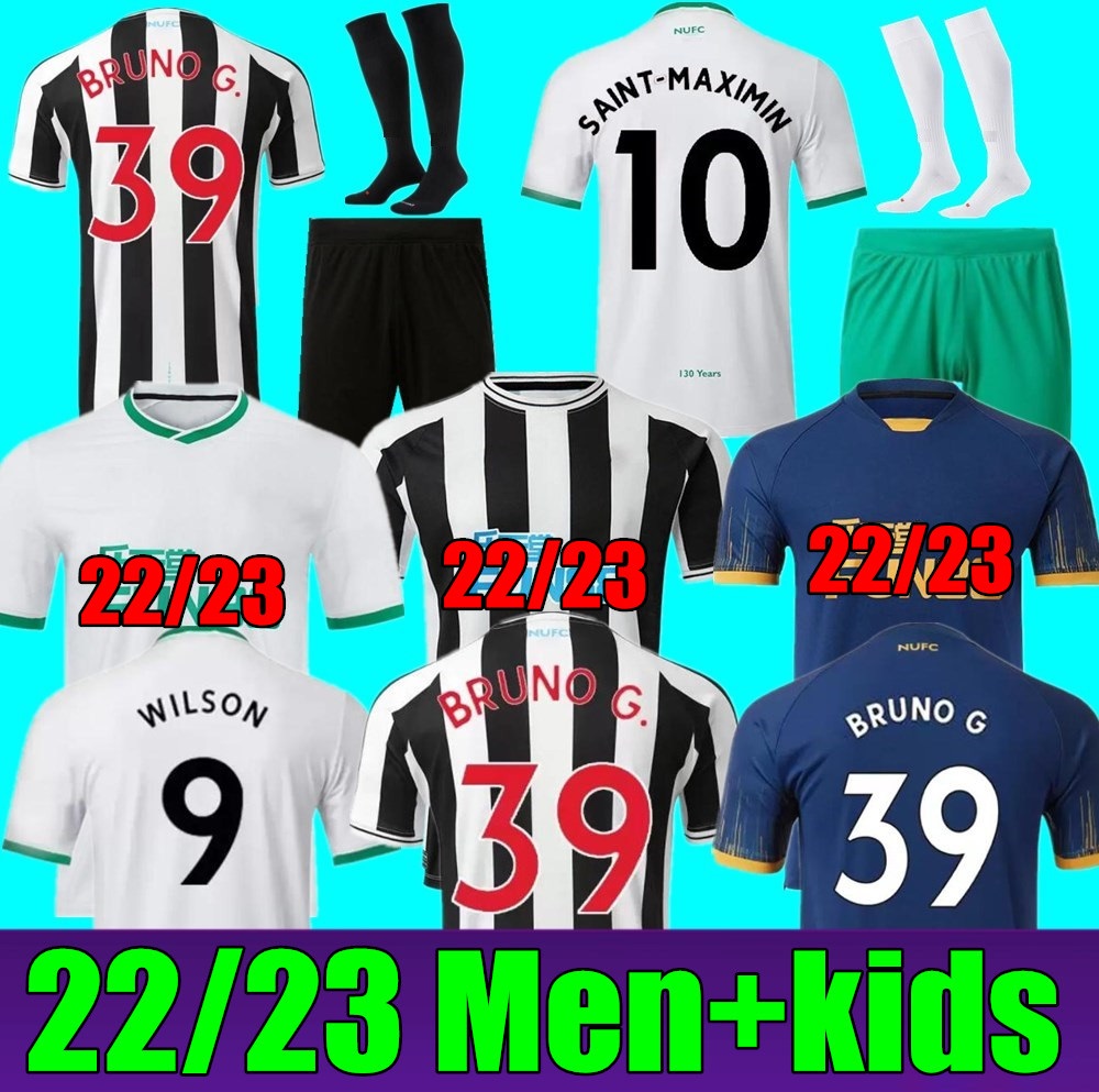 

New 22 23 soccer jersey Newcastles ISAK BOTMAN BRUNO G JOELINTON TRIPPIER 2022 2023 MAXIMIN WILSON SHELVEY ALMIRON TARGETT WOOD football shirt men kids kits, Kids home+socks