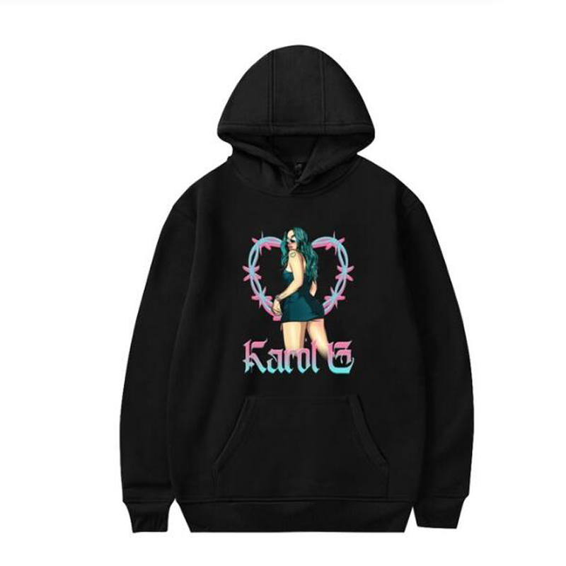 

Karol G Merch Hoodie Sweatshirt Pullover Fashion Street Hip-Hop Clothing, 03