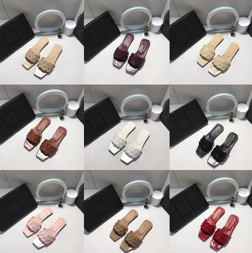 

Weave Vamp Slippers Leisure Flat Bottom Slippers Designer Leather Sandal Summer Comfortable Wearproof Sandals Outdoor Beach Shoes Flip Flop Slipper, Not for individual sale