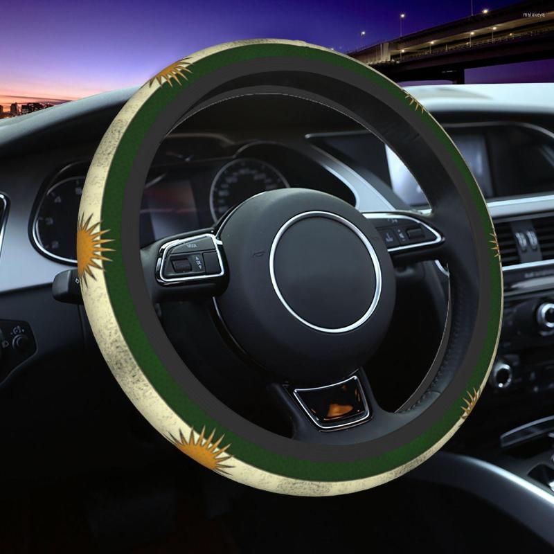 Couvre-volant drapeau du Kurdistan bâche de voiture 38 cm antidérapant soleil coloré décoration automobile accessoires de volant