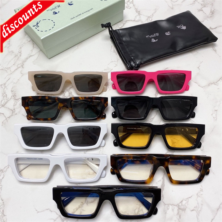 

Designer Sunglasses 2022 New Off Trendsetter White Sunglass Men's Ow Box Same Women's