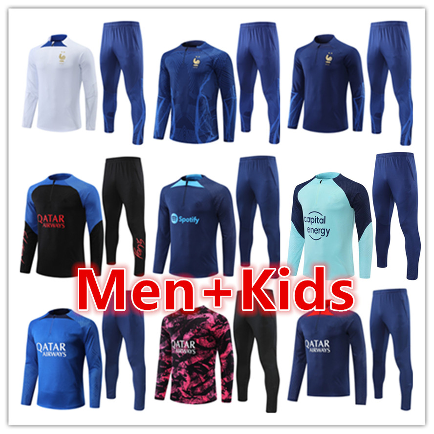 

kids mens adult 22 23 football training tracksuit soccer jerseys tracksuits suit sets 2022 2023 men kid jersey survetement foot chandal jacket jogging set, 17