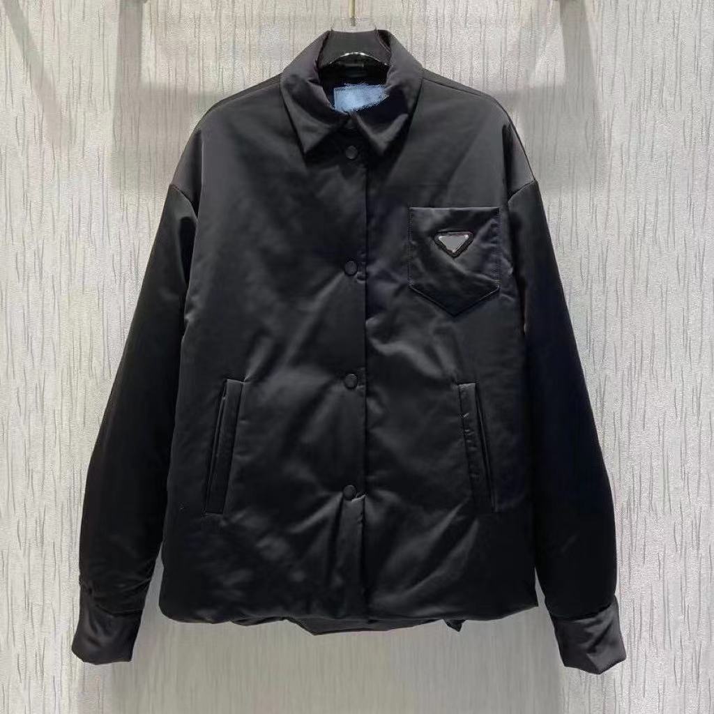 Women's Down & Parkas 2022 autumn/winter new shirt-style cotton jacket for men and women with the same double layer padded cotton casual loo