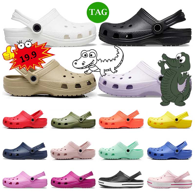 

Size M4-M11 Croc Clog Buckle Designer Croos Sandals Slippers Men Slides Classic Women Black White Khaki Navy Blue Waterproof Shoes Nursing Hospital Sandal