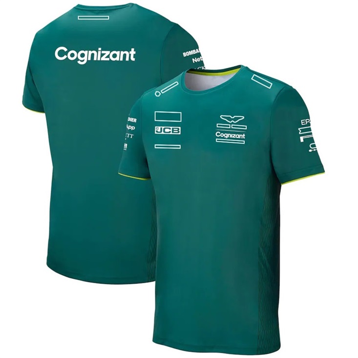 Combinaison de course F1, T-shirt de pilote d'équipe à manches courtes pour hommes, haut de sport décontracté à séchage rapide