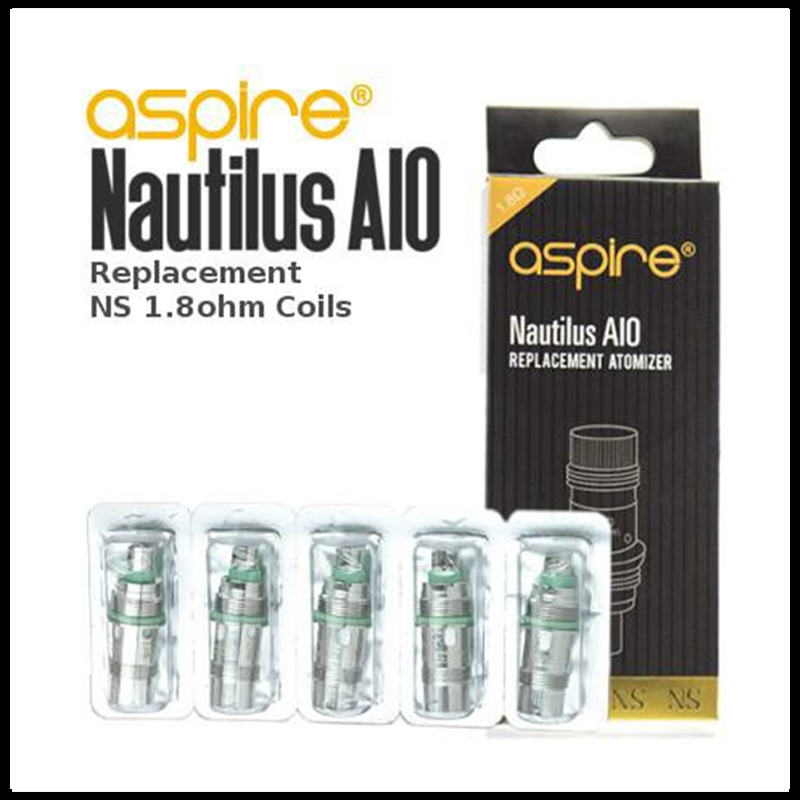 

Aspire Nautilus Aio Coil Replacement Salt Coils 1.8ohm Evaporator BVC NS Vape Atomizer Head