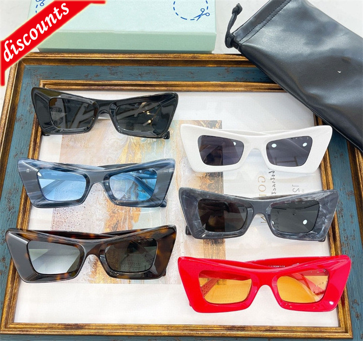 

Designer Sunglasses 22 Fashion Brand Off Sunglass White Style Ins Net Red Same Personalized Cat's Eye Oeri