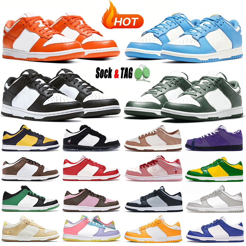 

2022 Mens Women low Casual Shoes Chunky Grey Black White Panda Chicago Laser Orange Coast Candy Kentucky University Red green Brazil outdoor sports sneakers