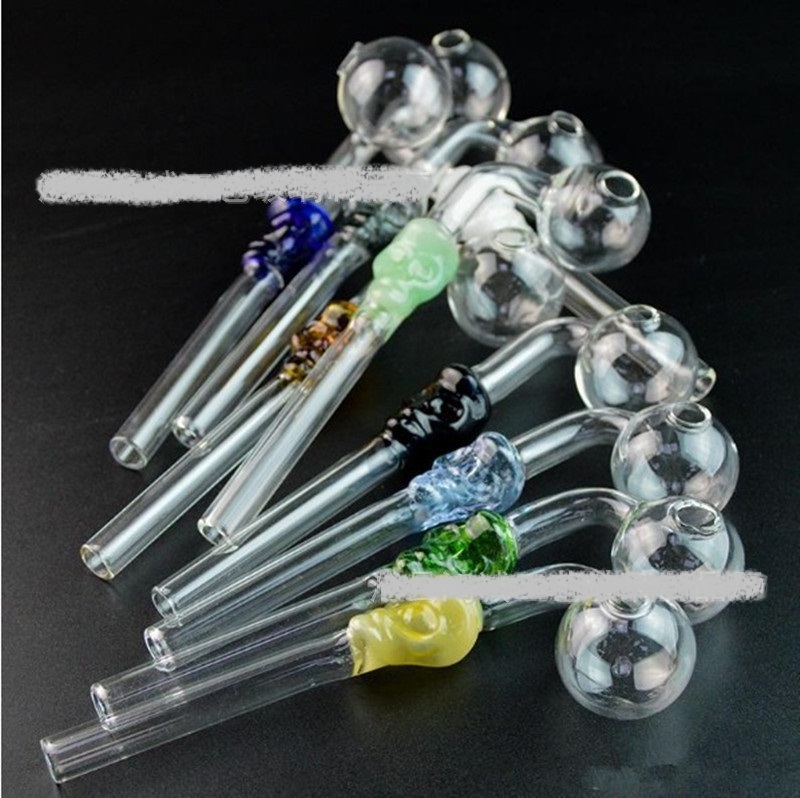 

Thick Glass Oil Burner Smoking Pipes Hand-made Colorful Mini Water Pipe Glass Tube