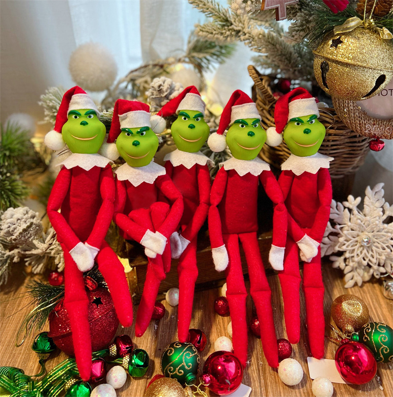 

Christmas Grinch Toys Green Monster Plush Doll for Boys and Girls Merry Xmas Home Decorations