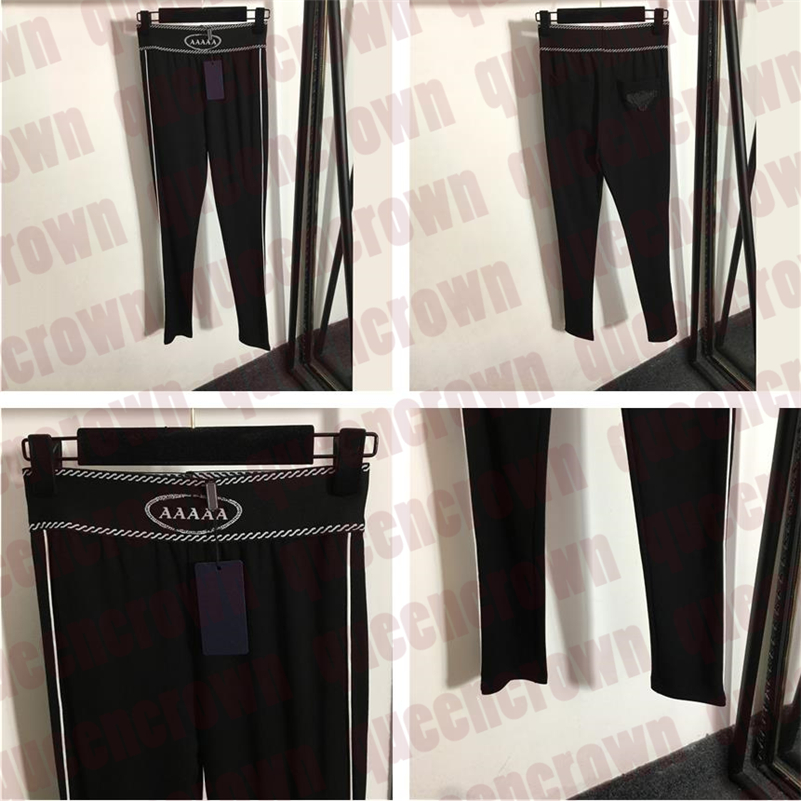 

Women Designer Leggings High Elastic Tight Pants Letter Print Slim Leggings Breathable Yoga Trousers, Black