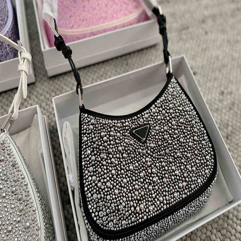 

crystal Shoulder Bags Women Designer Dumpling Bag Crossbody-bag Female Hobo Purses party Shopping bags Multi Pochette, Pb01 24/16cm