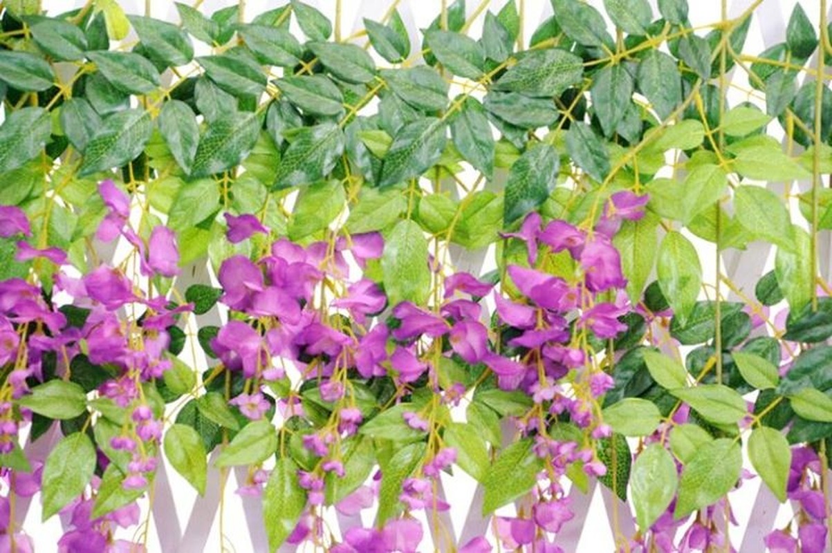 1.1 Meter long Elegant Artificial Silk Flowers Wisteria Vine Rattan For Wedding Decorations-image-799942311