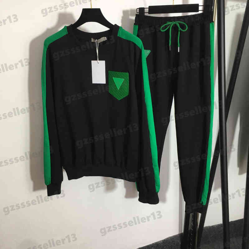 

Designer Womens Tracksuits Fashion Bott Green Pattern Letter Logo Two Piece Sets Woven Pocket Sweatshirts And Sweatpants Jogging Suit Size S- 0912, 15