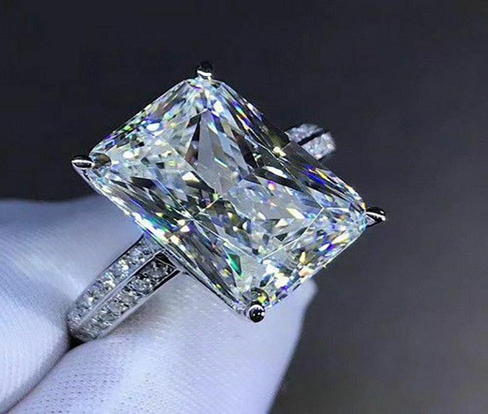 

Wedding Rings Trendy Large Zircon Engagement Ring Fashion Luxury Ladies For