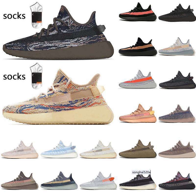 

shoes 2021 With Box Running Shoes MX Rock Oat Beluga Reflective Mono Clay Ice Mist Static Ash Pearl''Yee V2 BOOSTs''yezzies''350 Sneakers, Item.23