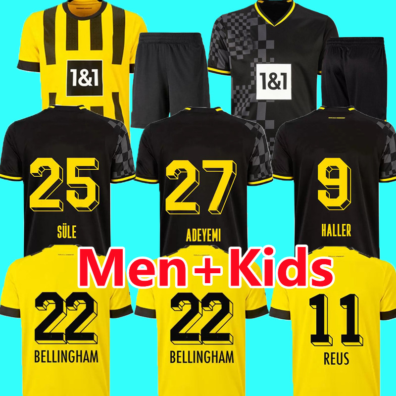 

22 23 DOrtmund bvb soccer jerseys BELLINGHAM HALLER REUS 2022 2023 football shirts Sule Adeyemi HUMMELS REYNA HAZARD Malen BRANDT EMRE CAN top men kids kits uniform, 22-23 home kids