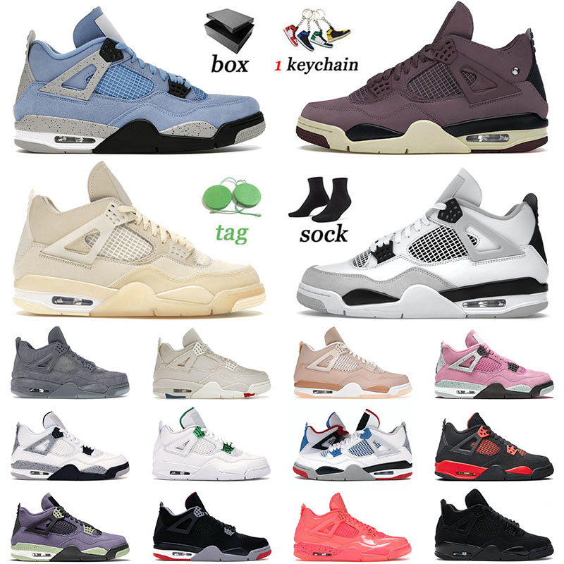 

With Box 2022 New Jumpman Basketball Shoes 4 4s IV Violet Ore University Blue Offs White Sail Military Black J4 Men Women Tennis Sports Shoe, D17 what the 40-50