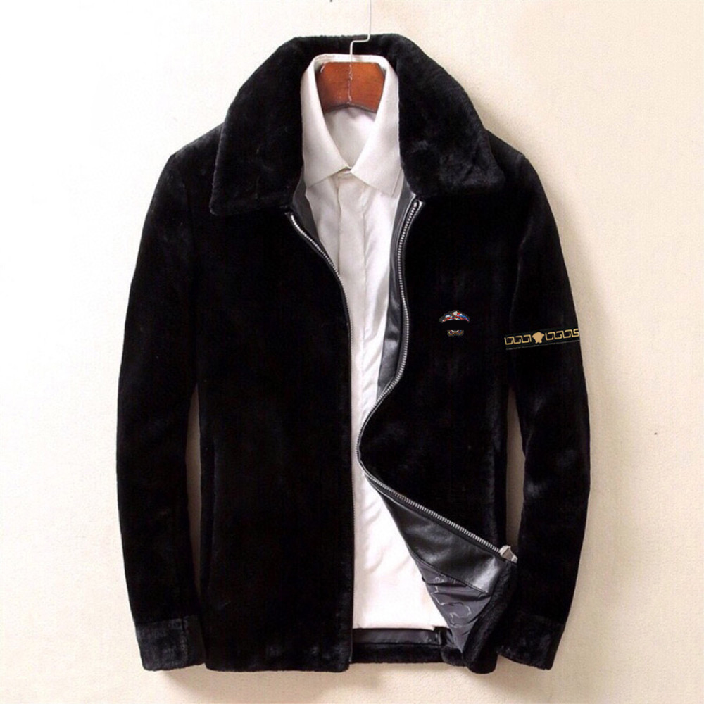 

Men's fur clothing black high-grade mink velvet warm coat fashion and leisure brand a variety of styles integrated winter mink 3XL 2XL