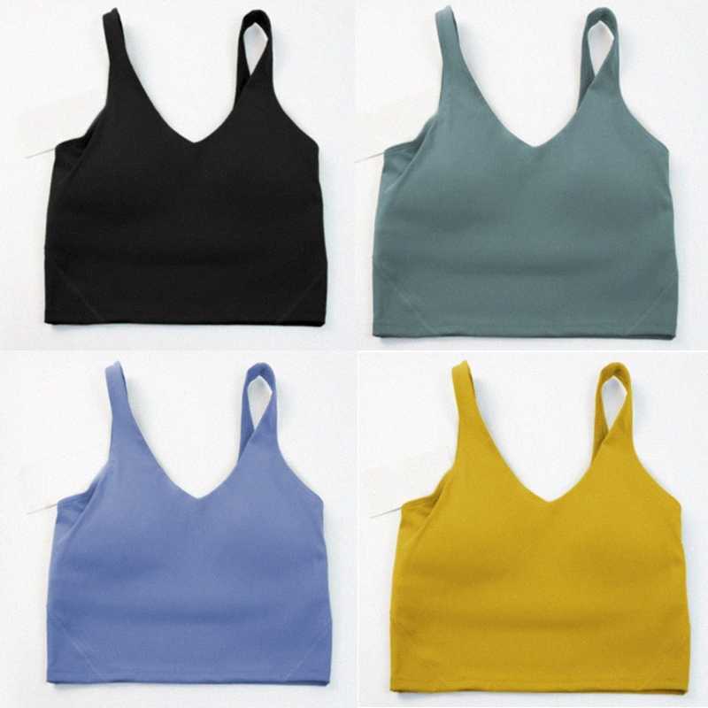 

2023 NWT lu-09 bra align yoga sport Tanks high impact fitness seamless tops gym womens active wear workout vest sports lu sporting, Crystal green