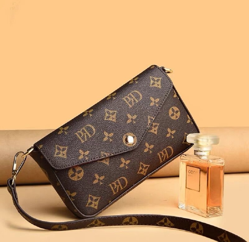 

Designers Women Messenger Leather Shoulder Bags handbag Evening Bag high quality flower checkers date code serial number embossed patterns Original box Dust bag22, Embossed red