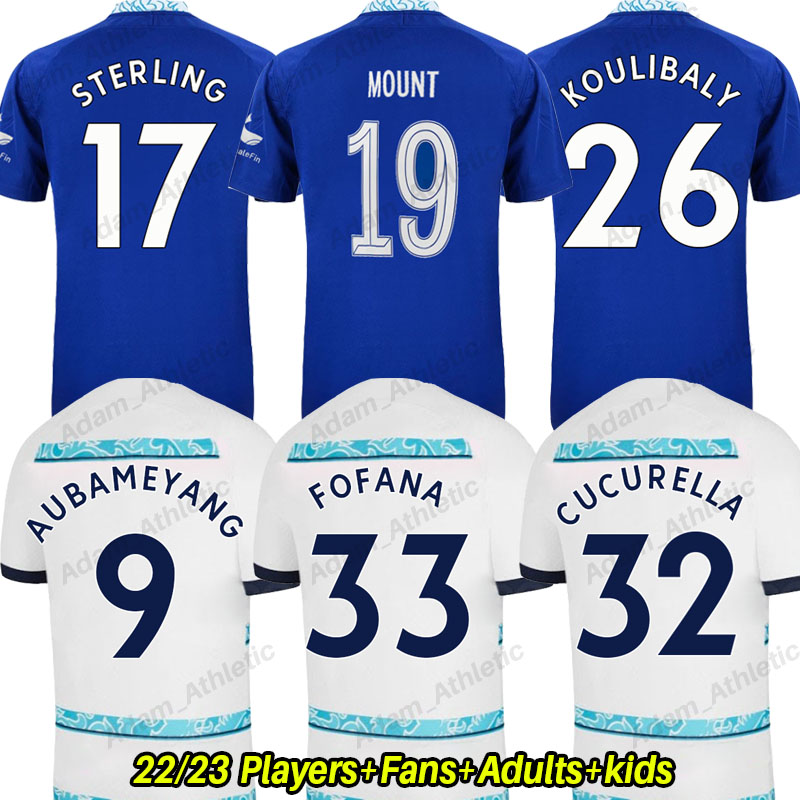

CFC soccer jerseys 22 23 STERLING FOFANA CUCURELLA KOULIBALY MOUNT football shirts kids kit player version HAVERTZ PULISIC KANTE ZAKARIA The Blues jersey, 22-23 3rd