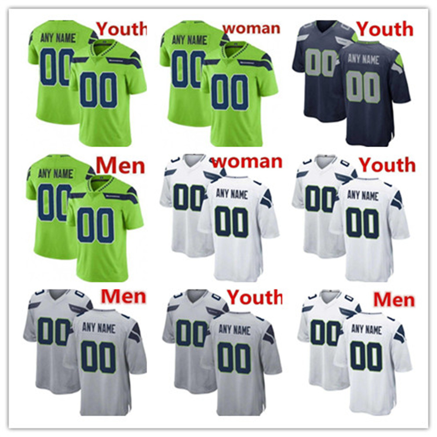 

Football Jerseys Custom Seattle''Seahawks''men women youth 14 DK Metcalf 33 Jamal Adams 54 Bobby Wagner 3 Russell Wilson, Color