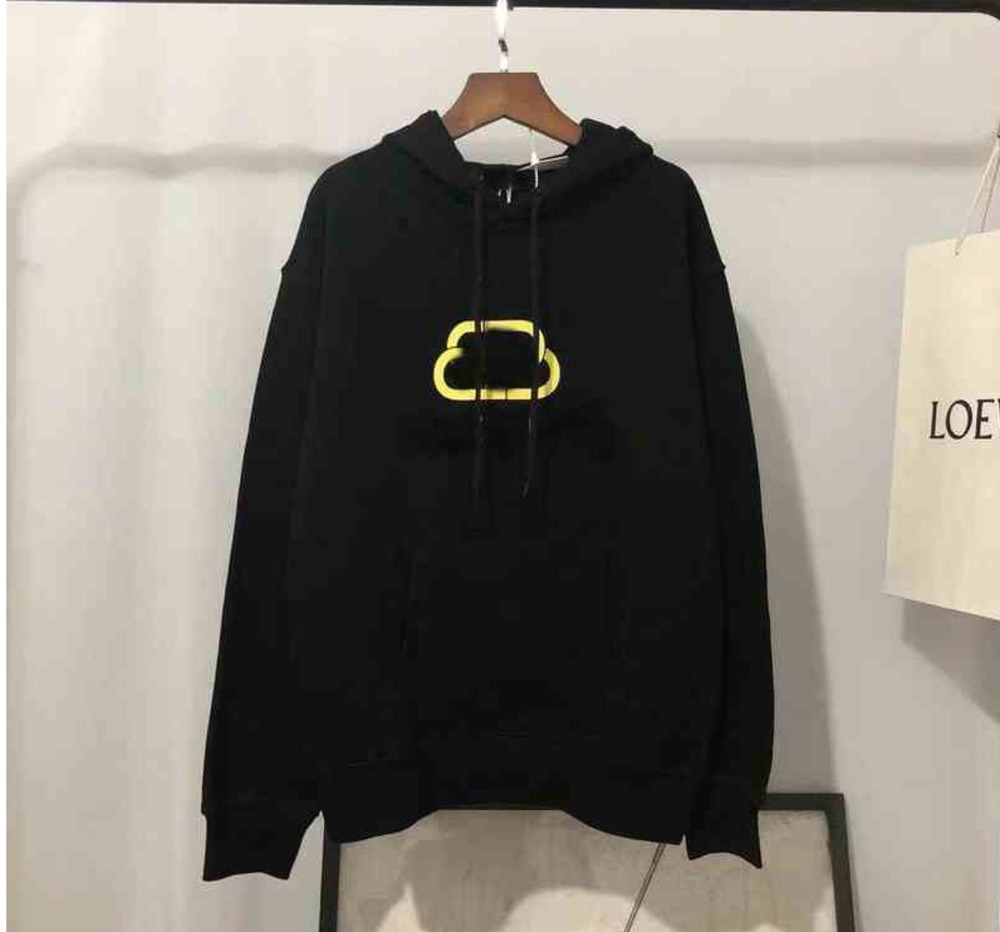 

Designer Hoodie Luxury Balancaigass Autumn Winter Paris Golden Standard Classic Lock Chain Loose Mens Womens, Grey hooded plush