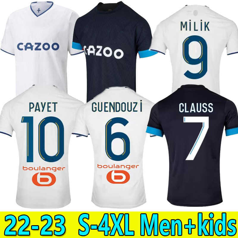 

S-4XL Marseilles King 22 23 soccer jersey CLAUSS ALEXIS 2023 2022 OM MILIK PAYET maillot de foot CUISANCE BENEDETTO GUENDOUZI KAMARA BAKAMBU