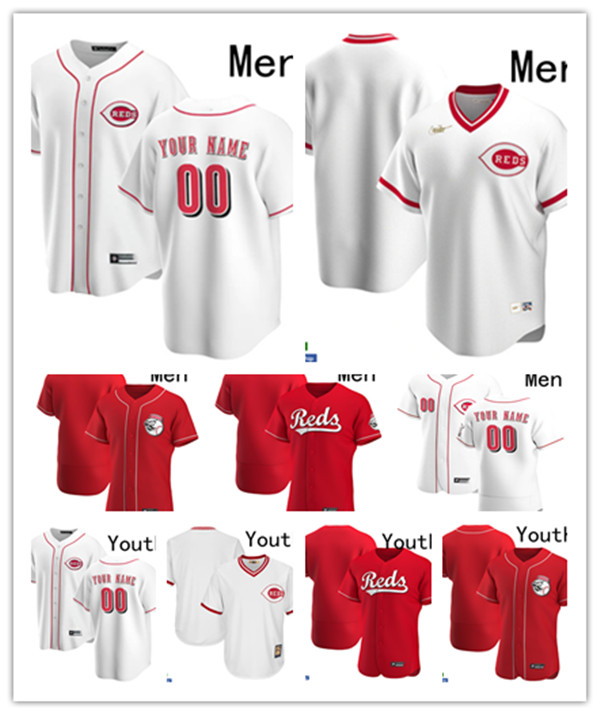 

Baseball Jersey Men Women Youth Cincinnati 19 Joey Votto 9 Moustakas 30 Ken Griffey Jr. 14 Pete Rose 5 Johnny Bench 11 Barry Larkin 7 Eugenio Suarez Reds, Colour