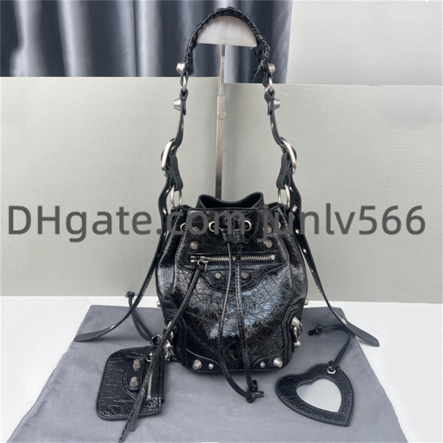 

High Quality genuine motorcycle bag women's luxury designer fashion bucket bag girls cross Mini wax black white purple bag women's purses