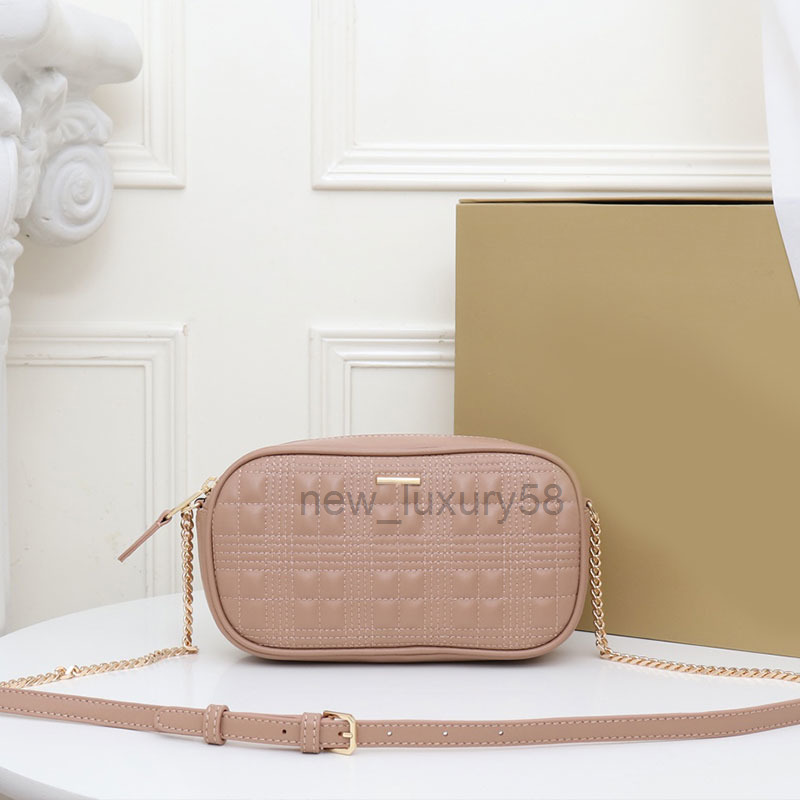 

Lola Camera Bag Chain Crossbody Handbag Check Shoulder Handbags Flap Zipper Wallet Lamb Skin Leather Bags High Quality Fashion Letter Adjust