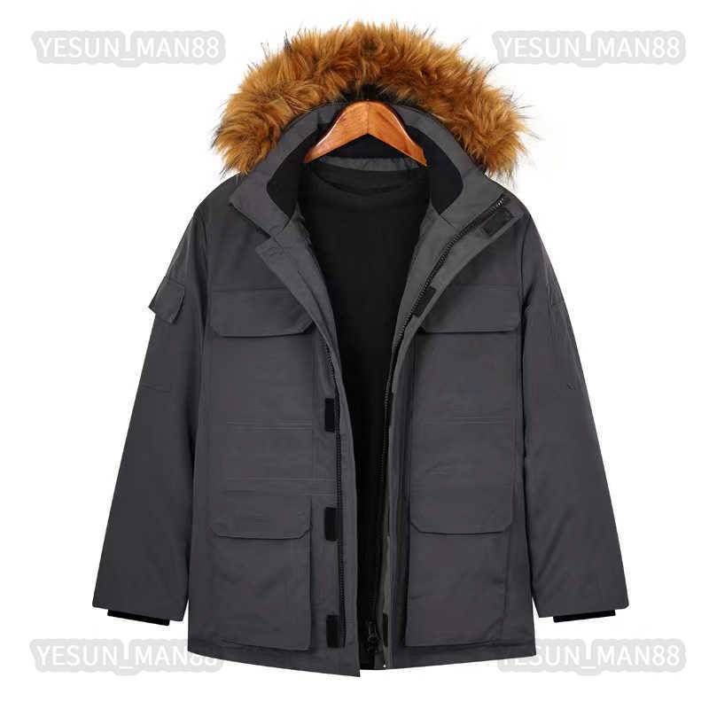 

Canada Mens Winter Down Jackets Womens Puffer Jacket Thick Coats Long Warm Outdoor Classic Windproof Waterproof Parka Grey