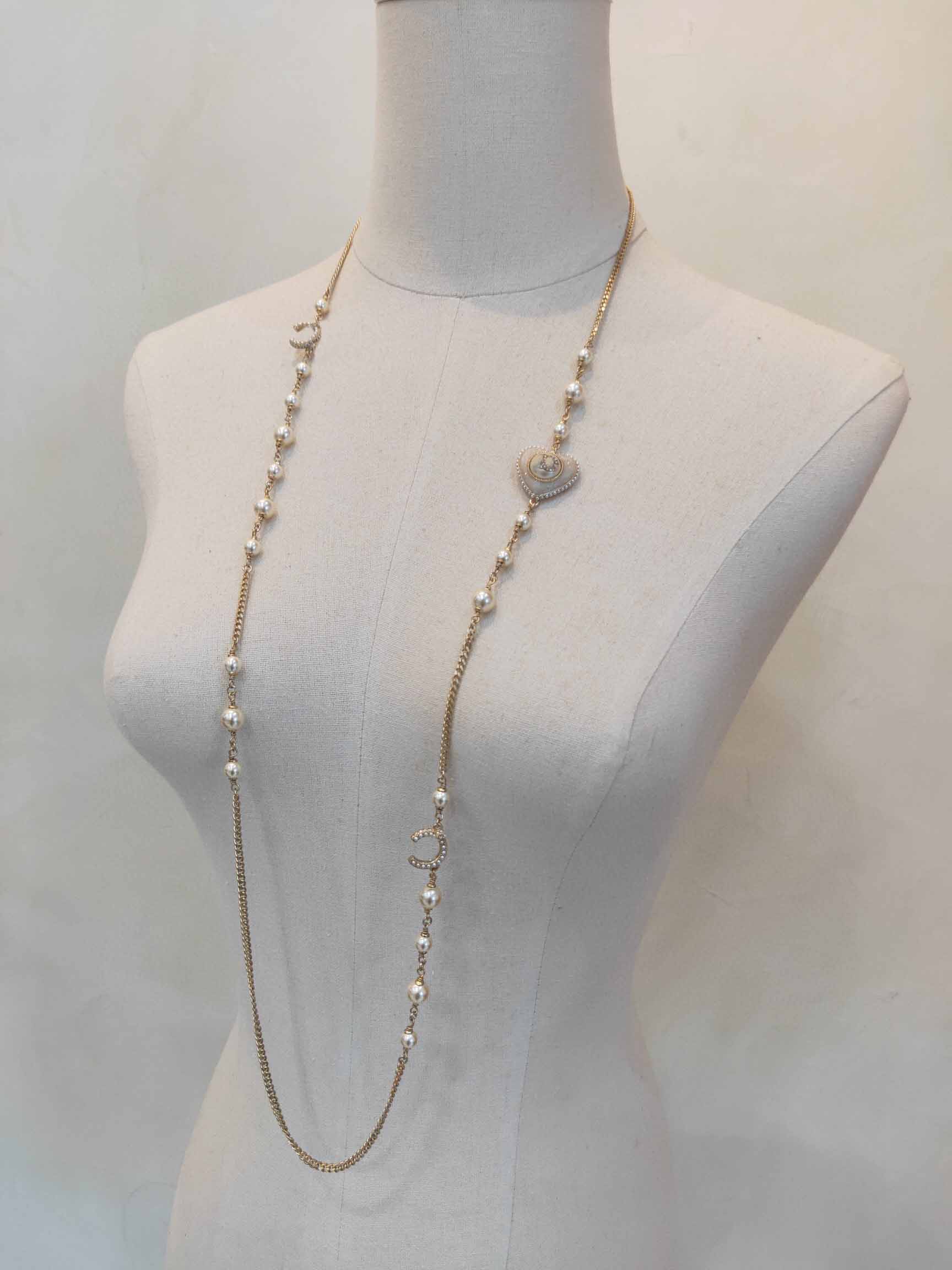 

2022 Top quality Charm long chain pendant necklace with diamond in 18k gold plated have box stamp PS7162A