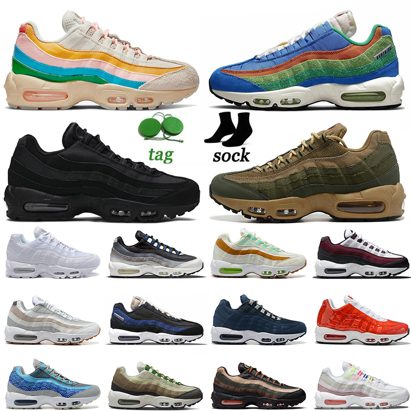 95 Og Neon Mens Max Designer Shoes Airmac 95s New Triple Pink Cork Suede Greedy 3.0 Light Smoke Grey Ultra crystal blue light bown sneakers walki
