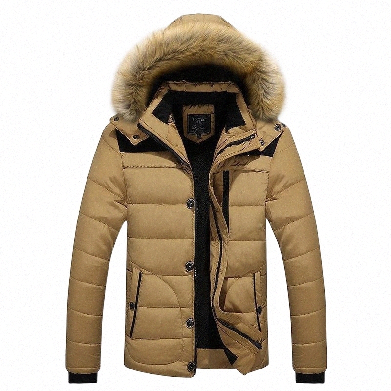 

Men's Down & Parkas men's Down & Parkas 2021 Men Winter Jackets Coats Black Warm Jacket Outdoor Hooded Fur Mens Thick Faux Inner Plus Size -4XL11 84UR#, Khaki