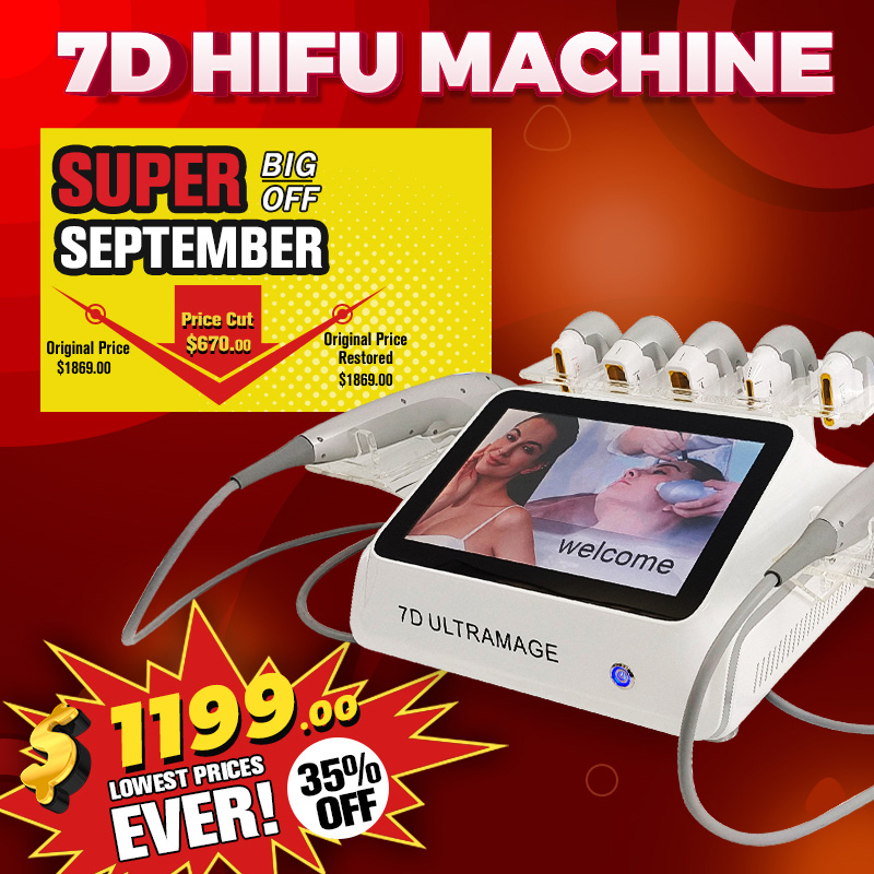 

7D hifu other beauty equipment anti wrinkle removal ultherapy machine face neck lift salon MF2 slim design 7 cartridge FDA approved