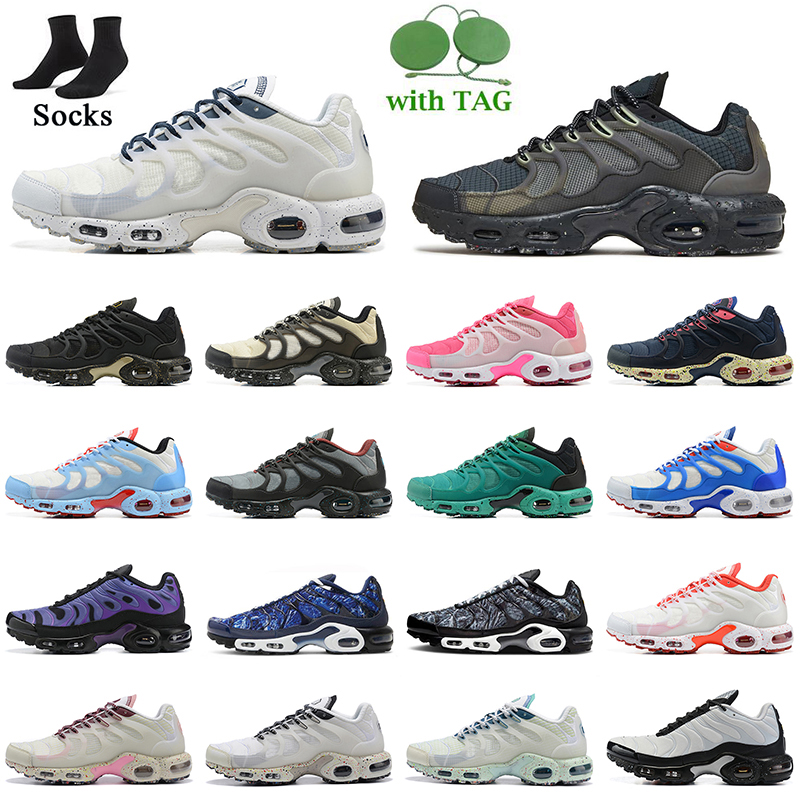 2022 Femmes Hommes Tn Plus Terrascape Chaussures De Course Tuned Tnplus Mode Hommes Baskets Blanc Bleu Violet Rose Gris Profond Orange Noir À pei