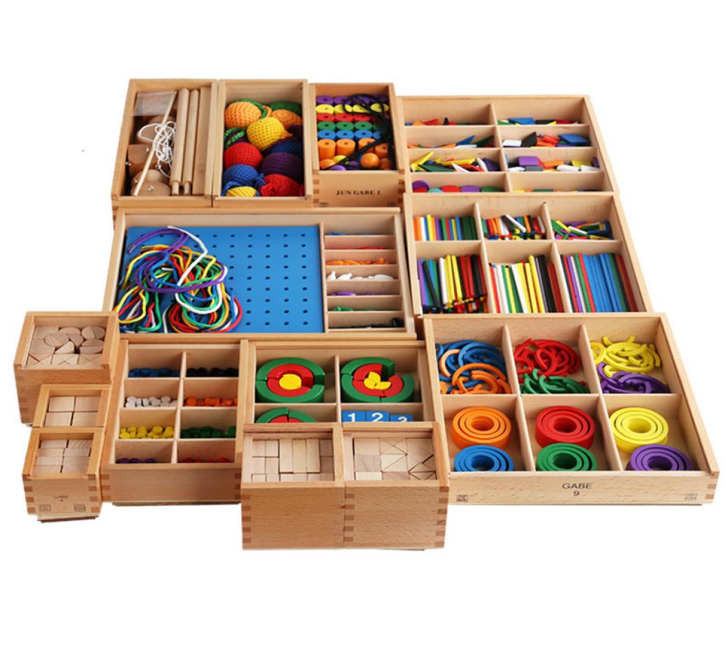 

Wooden montsori toy materials 15 in 1gam wooden puzzle educational Froebel