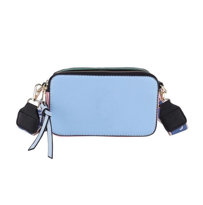Mode contraste couleur femmes rétro petit sac carré à la mode Style occidental lettre épaule sacs de messager
